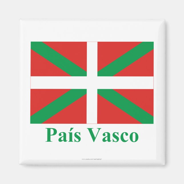 País Vasco (Euskadi) flag with name Magnet (Front)