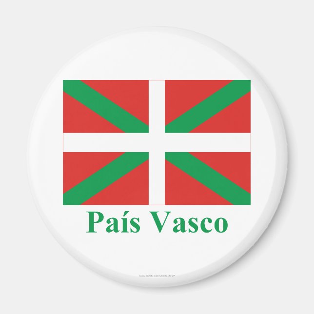 País Vasco (Euskadi) flag with name Magnet (Front)