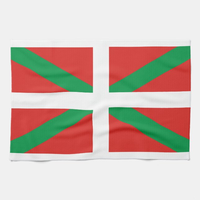 Pais Vasco (Spain) Flag Tea Towel (Horizontal)