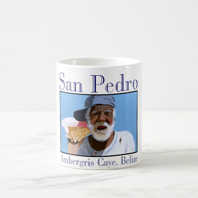 "Paisano on his shell phone" Coffee Mug (Center)