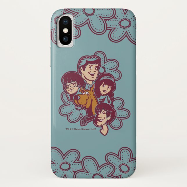 Paisely Flower Scooby-Doo and the Gang Case-Mate iPhone Case (Back)