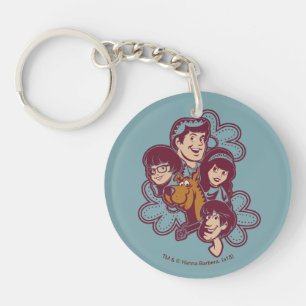 Paisely Flower Scooby-Doo and the Gang Key Ring