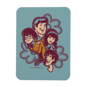 Paisely Flower Scooby-Doo and the Gang Magnet