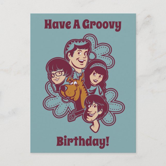 Paisely Flower Scooby-Doo and the Gang Postcard (Front)