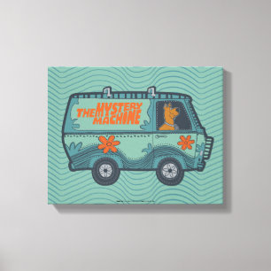 Paisely Scooby-Doo Driving Mystery Machine Canvas Print