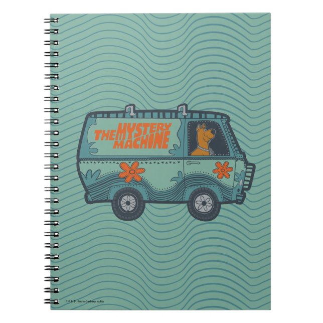 Paisely Scooby-Doo Driving Mystery Machine Notebook (Front)
