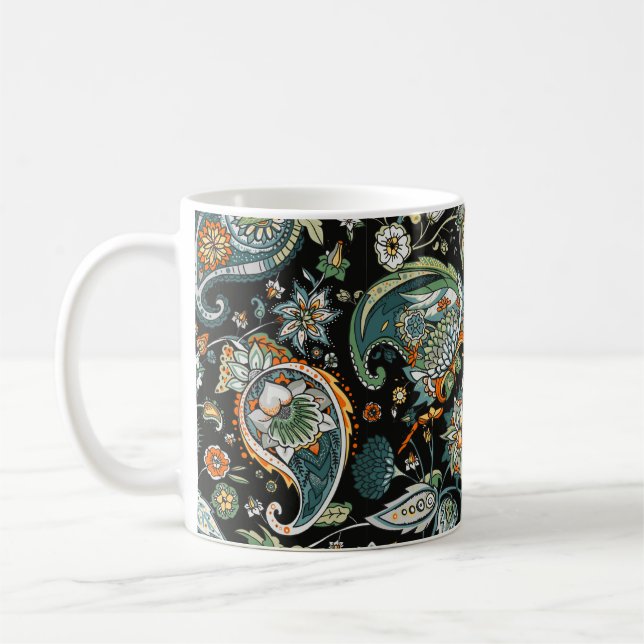 Paisley. A seamless pattern based on the tradition Coffee Mug (Left)