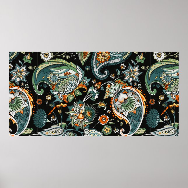 Paisley. A seamless pattern based on the tradition Poster (Front)