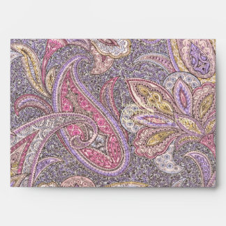 Paisley and flower pattern envelope