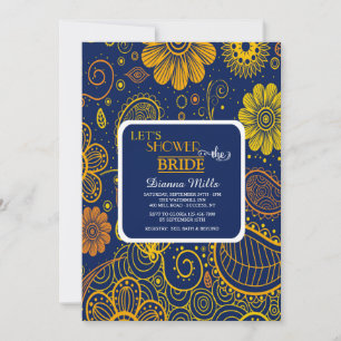 Paisley and Flowers Invitation