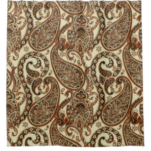 Paisley Asian Textile Seamless Background Shower Curtain