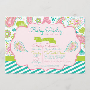 Paisley Baby Shower Invitation