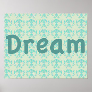 Paisley Background light Green Poster
