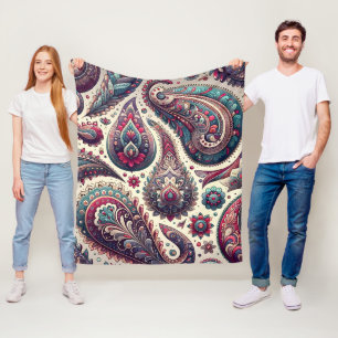 Paisley Background Pattern Fleece Blanket