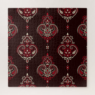 Paisley Bandanna: Boho Vintage Print. Jigsaw Puzzle