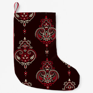 Paisley Bandanna: Boho Vintage Print. Small Christmas Stocking