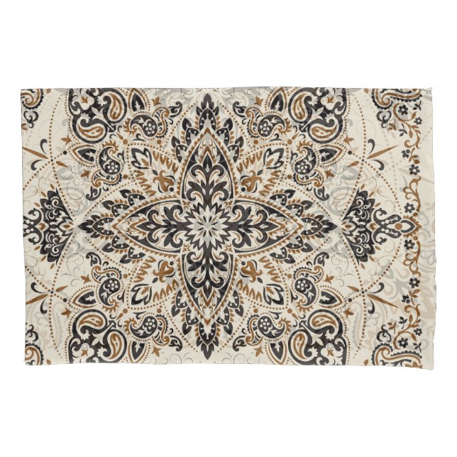 Paisley Bandanna Print Silk Design Pillowcase (Front)
