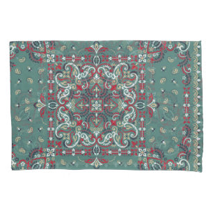 Paisley Bandanna Print: Silk Neck Scarf Pillowcase