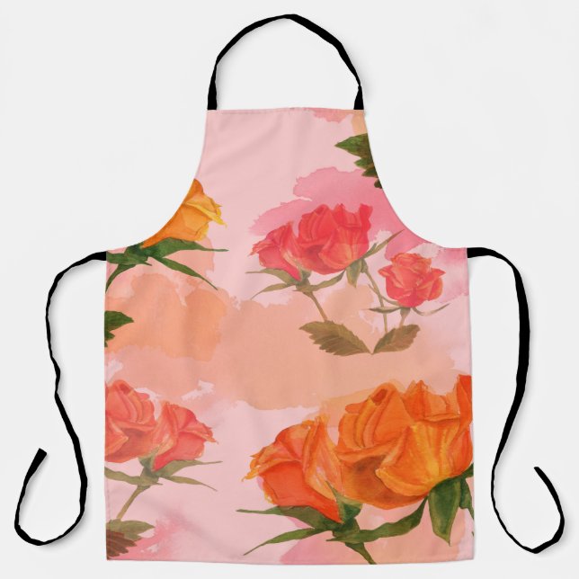 Paisley bandanna print, silk scarf design. apron (Front)