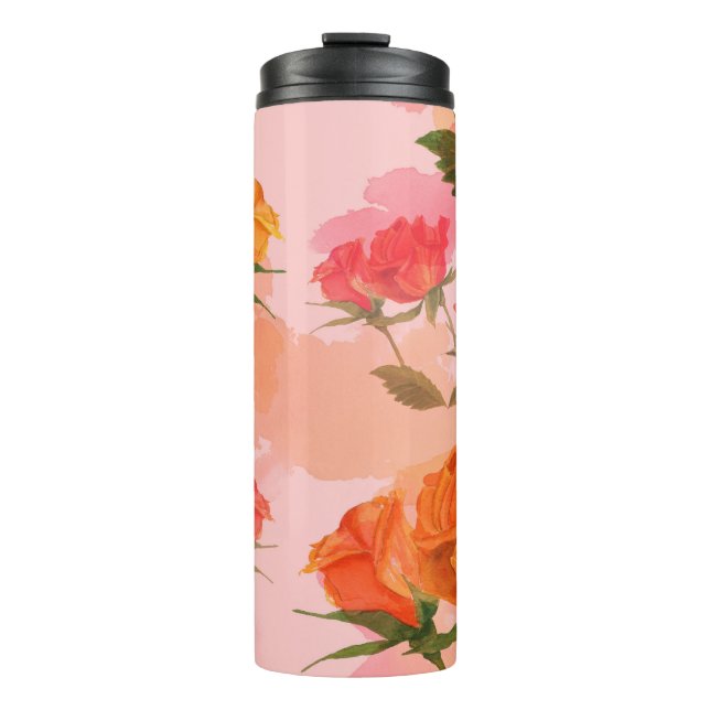 Paisley bandanna print, silk scarf design. thermal tumbler (Front)