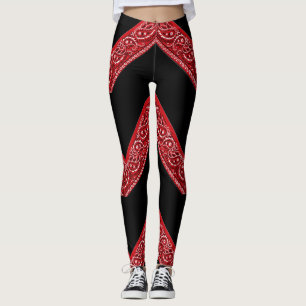 Paisley Bandanna Red Hanky Leggings