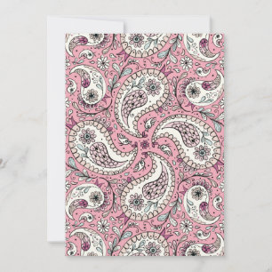 Paisley birds in baby pink