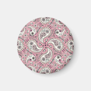 Paisley birds in baby pink magnet