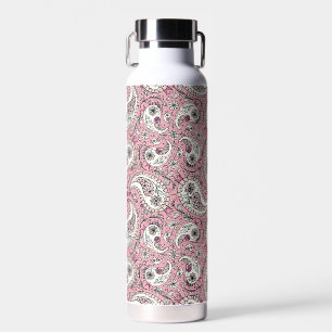 Paisley birds in baby pink water bottle