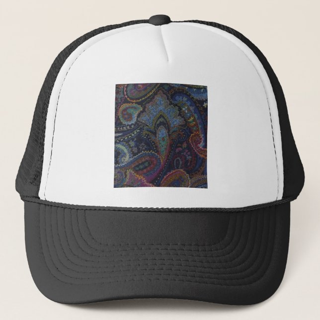 Paisley Blue Trucker Hat (Front)