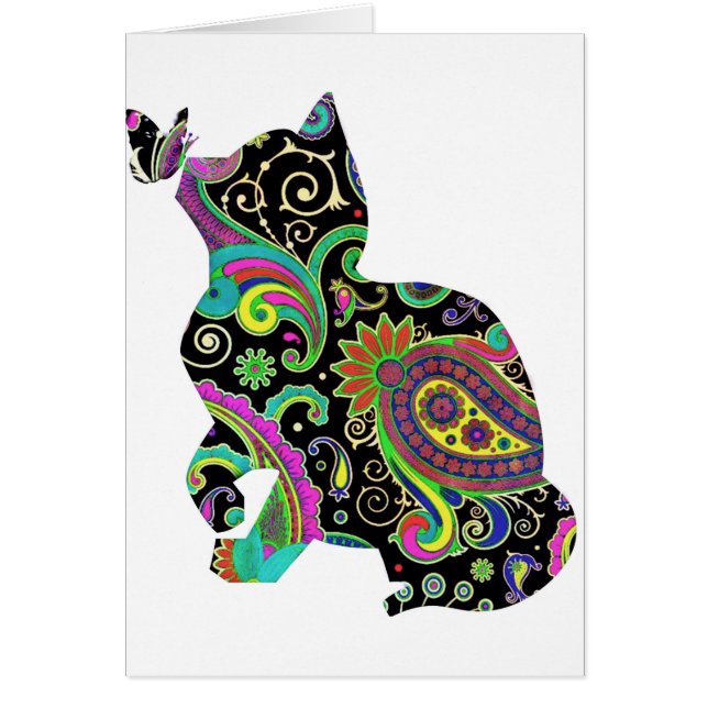 Paisley cat and butterfly (Front)