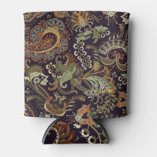 Paisley Colourful Textile: Ethnic Vintage Design Can Cooler