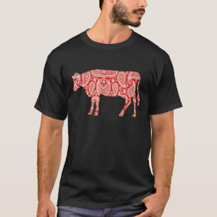 Paisley Cow Perfect For Girls And Women Awesome T-Shirt