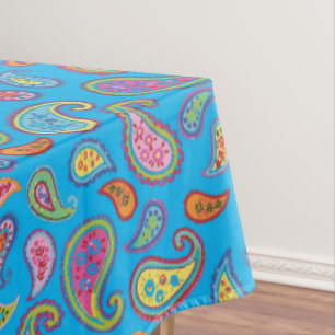 Paisley Cute Colorful 1st Birthday Party Tablecloth