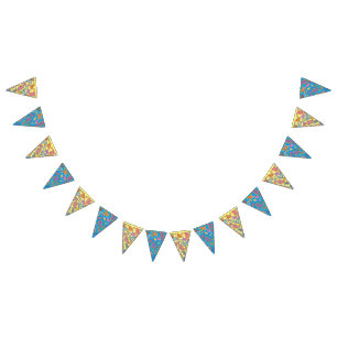 Paisley Cute Colourful 1st Birthday Party Bunting