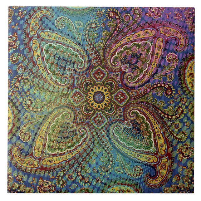 Paisley  Decorative  Tile (Front)
