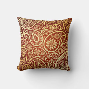 Paisley Deluxe Gold Pillows