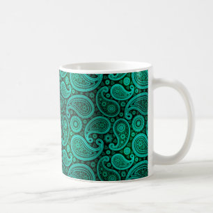 Paisley Deluxe   teal Coffee Mug