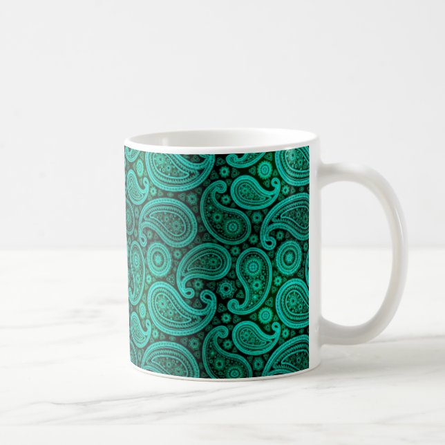 Paisley Deluxe | teal Coffee Mug (Right)