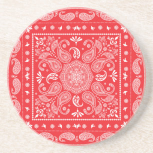 Paisley Design-1 Sandstone Coaster