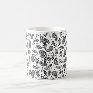 Paisley Design Customise colour background & Text Coffee Mug