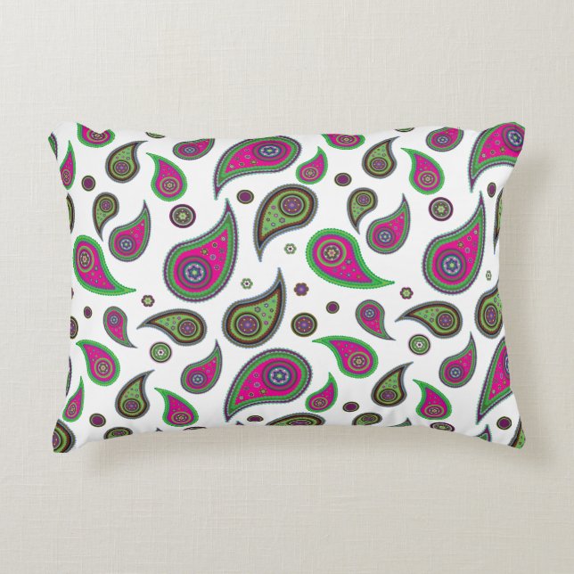Paisley Design Pattern Decorative Cushion (Front)