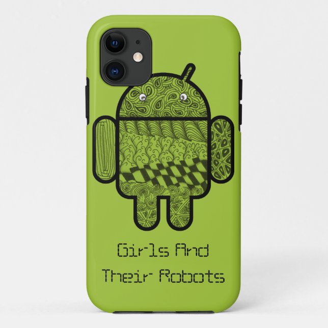 Paisley Doodle Character for the Android™ robot Case-Mate iPhone Case (Back)