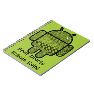 Paisley Doodle Character for the Android™ robot Notebook