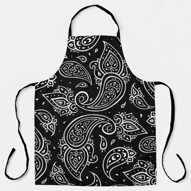 Paisley elegance: seamless ethnic pattern. apron (Front)