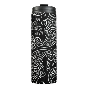 Paisley elegance: seamless ethnic pattern. thermal tumbler