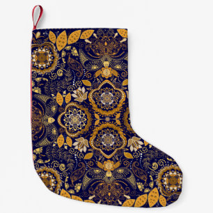 Paisley Elegance: Textile Design Pattern Small Christmas Stocking