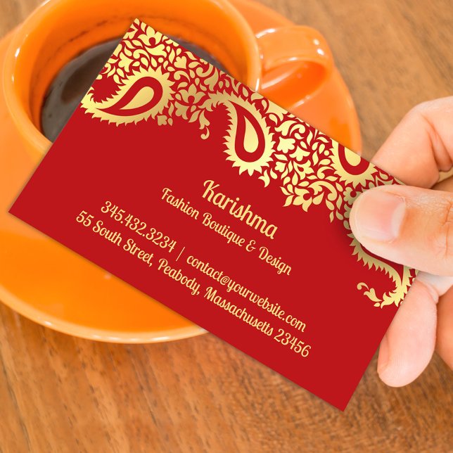 Paisley Elegant Business Card (Creator Uploaded)