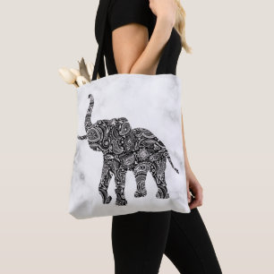 Paisley Elephant Tote Bag