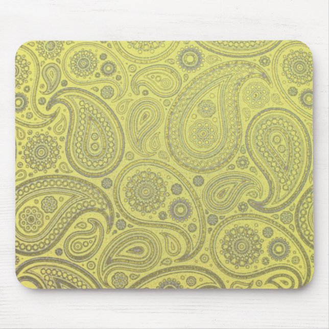 Paisley fabric vintage look mouse pad (Front)