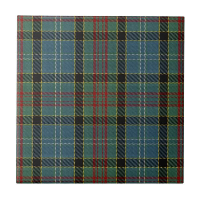 Paisley Family and Region Tartan Plaid Pattern Ceramic Tile (Front)